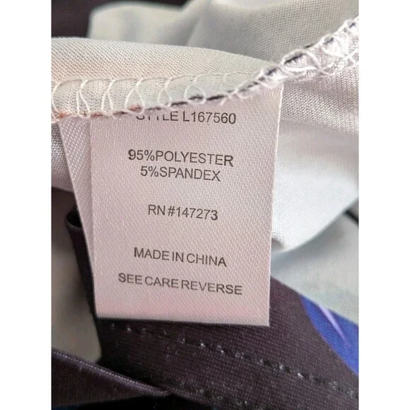 Lily By Firmiana Tunic Womens 1X Multi Floral Humming Bird Blouse Top Stretch - Picture 9 of 12